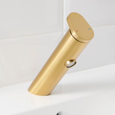 Mitigeur de lavabo doré brossé GoodHome Nyasa