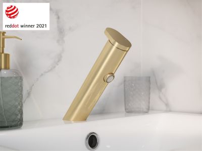 Mitigeur de lavabo doré brossé GoodHome Nyasa