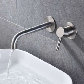 Mitigeur de lavabo encastré SKY BATH nickel brossé Inox S304 série Cloud