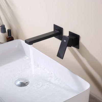 Mitigeur de lavabo encastré SKY BATH noir mat PVD Inox S304 série Thunder
