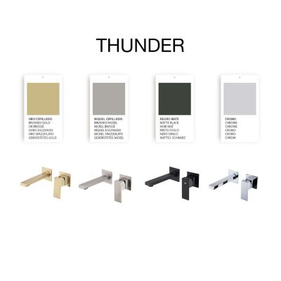 Mitigeur de lavabo encastré SKY BATH noir mat PVD Inox S304 série Thunder