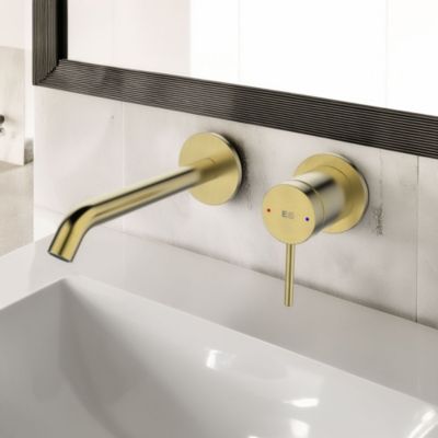 Mitigeur de lavabo encastré mécanique, doré, Essebagno Lollipop