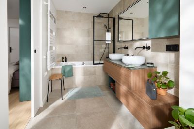 Mitigeur de lavabo encastré, noir, Essebagno Lollipop