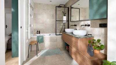Mitigeur de lavabo encastré, noir, Essebagno Lollipop