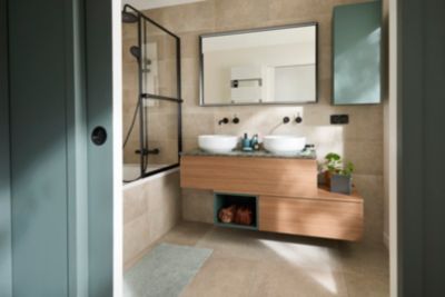 Mitigeur de lavabo encastré, noir, Essebagno Lollipop