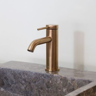 Mitigeur de lavabo EsseBagno en laiton cuivre brossé