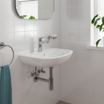 Mitigeur de lavabo Grohe StartLoop en métal coloris chromé