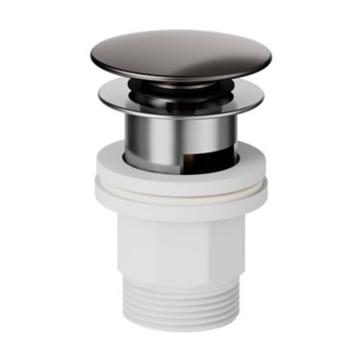 Mitigeur de lavabo H.17,4 cm, gun metal, GoodHome Kolima
