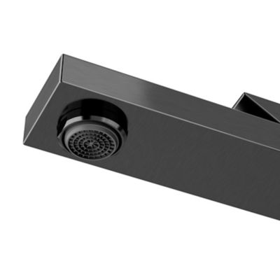 Mitigeur de lavabo H.17,4 cm, gun metal, GoodHome Kolima