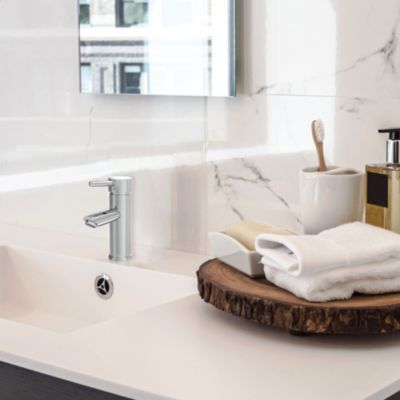 Mitigeur de lavabo H.18,9 cm, chrome, Essebagno Deco