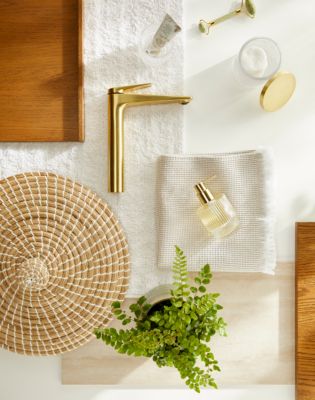 Mitigeur de lavabo haut laiton brossé Edouard Rousseau Gloss