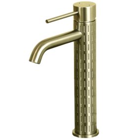 Mitigeur de lavabo haut Or brossé Essebagno Architek