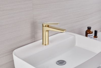 Mitigeur de lavabo laiton brossé Edouard Rousseau Gloss