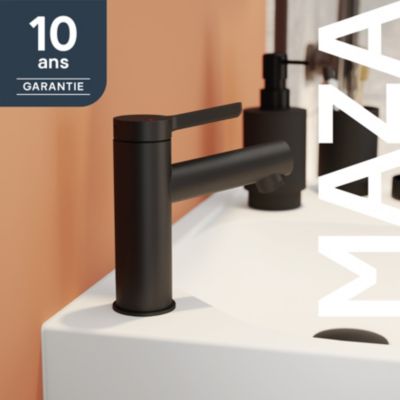 Mitigeur de lavabo M, noir mat, GoodHome Maza