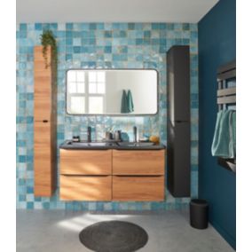 Mitigeur de lavabo M noir mat, GoodHome Selenga