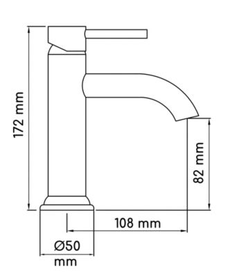 Mitigeur de lavabo mécanique inox, Edouard Rousseau Ilo Small