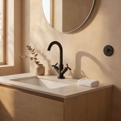Mitigeur de lavabo noir Essebagno Essekross