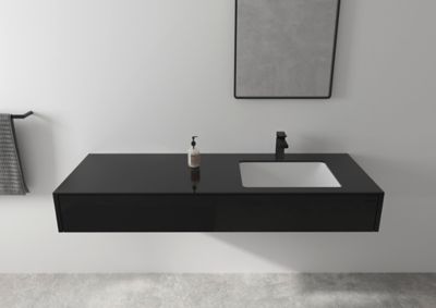 Mitigeur de lavabo noir mat Hansgrohe Vernis Shape 100