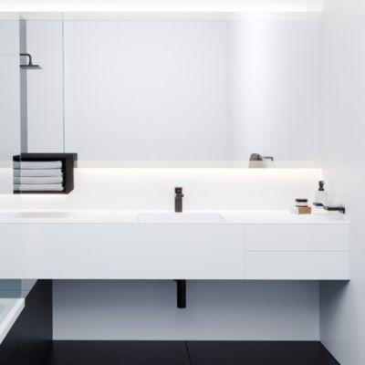 Mitigeur de lavabo noir mat Hansgrohe Vernis Shape 100