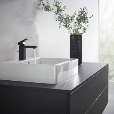 Mitigeur de lavabo noir mat Hansgrohe Vernis Shape 100