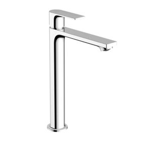 Mitigeur de lavabo pour vasque à poser avec tirette et vidage chromé, Hansgrohe Rebris E 240 CoolStart
