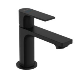 Mitigeur de lavabo Rebris E 80 pour lave-mains sans tirette ni vidage Noir mat