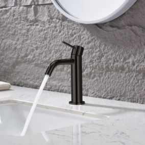 Mitigeur de lavabo SKY BATH noir cristal PVD Inox S304 série Promise