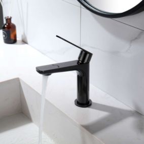 Mitigeur de lavabo SKY BATH noir cristal PVD  série Glory