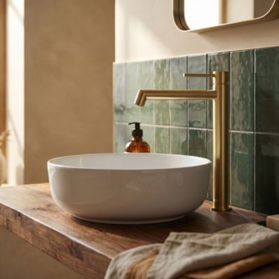 Mitigeur de lavabo XL doré Essebagno Cargo