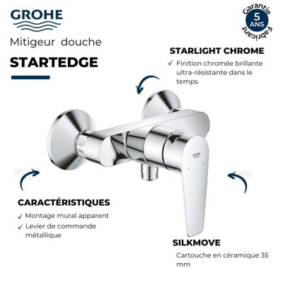 Mitigeur douche mécanique GROHE Quickfix StartEdge