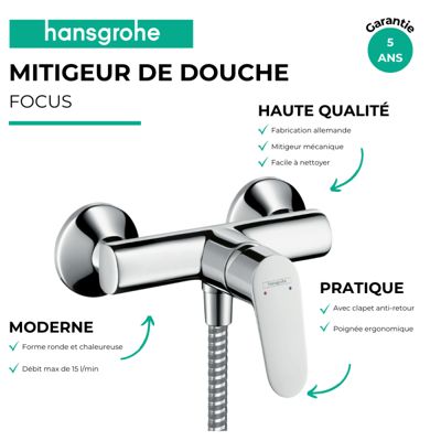 Mitigeur douche mécanique HANSGROHE Focus chromé