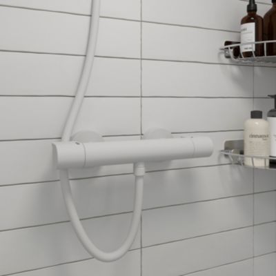 Mitigeur douche thermostatique blanc GoodHome Cavally