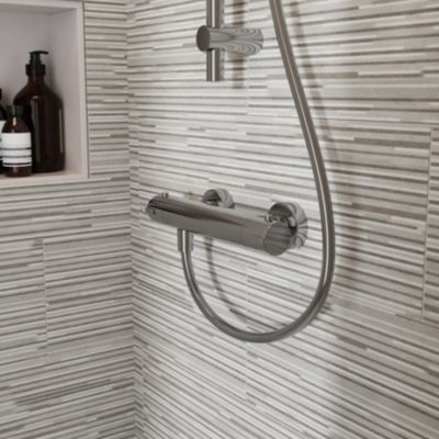 Mitigeur douche thermostatique, chrome, GoodHome Mayas