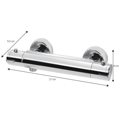 Mitigeur douche thermostatique, chrome, GoodHome Mayas