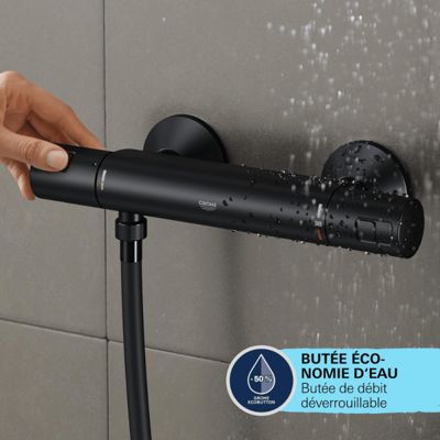 Mitigeur douche thermostatique GROHE Precision Start noir