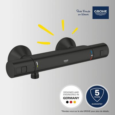 Mitigeur douche thermostatique GROHE Precision Start noir