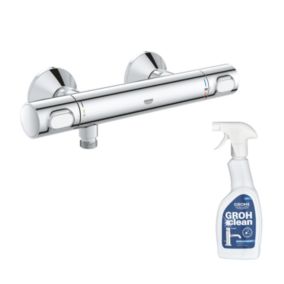 Mitigeur douche thermostatique GROHE Quickfix Precision Flow + nettoyant GrohClean