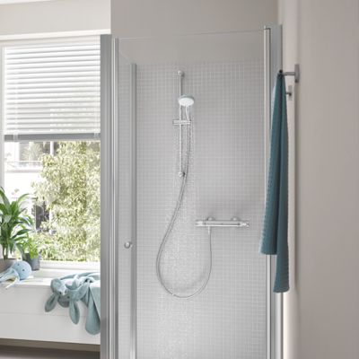 Mitigeur douche thermostatique GROHE Quickfix Precision Flow + nettoyant GrohClean