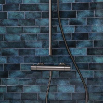 Mitigeur douche thermostatique gun métal Essebagno Luisa