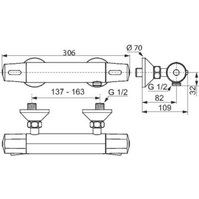 Mitigeur douche thermostatique - Olyos - Ideal Standard