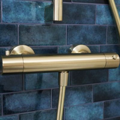 Mitigeur douche thermostatique Or brossé Essebagno Luisa