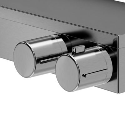 Mitigeur douche thermostatique titane GoodHome Kolima
