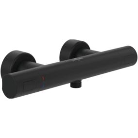 Mitigeur douche thermostatique VILLEROY ET BOCH Universal rond Noir mat