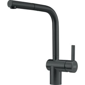 Mitigeur à douchette mono-jet extractible ATLAS NEO - Hauteur totale: 297 mm - Inox Noir