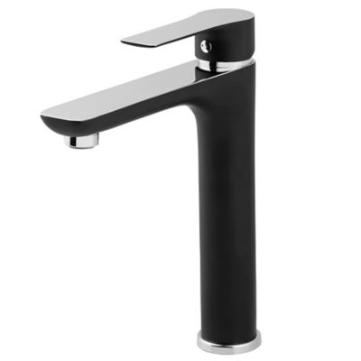 Noir Mitigeur de Lavabo Robinet Salle de Bain Haut Robinet pour