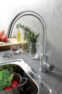 Mitigeur lavabo Odéon Rive-gauche Chrome avec vidage à tirette - JACOB DELAFON Réf. E21028-CP-CP