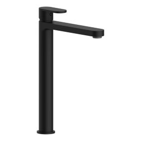 Mitigeur Haut Pour Lavabo De Design En Noir Mat, Sans Bonde. Collection Amalfi.