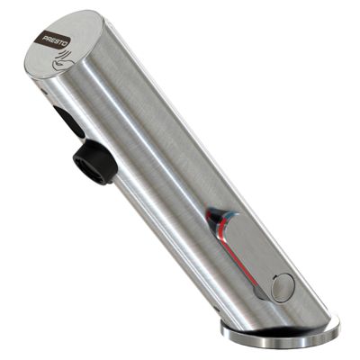 Mitigeur infrarouge sur plage avec RA pour lavabo PRESTO Linea inox brossé