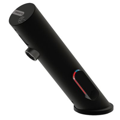 Mitigeur infrarouge sur plage avec RA pour lavabo PRESTO Linea noir mat
