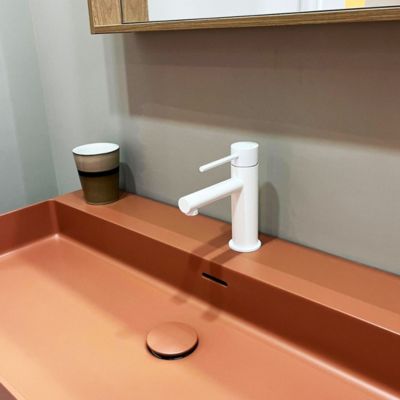 Mitigeur lavabo bas blanc Essebagno Luisa